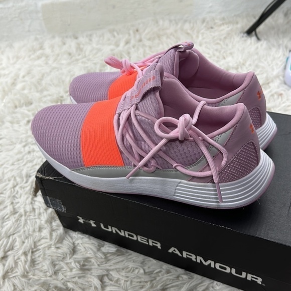 Under Armour Women's Breathe Lace NM2 Sneaker, Pink Fog/Gray Flux - Picture 4 of 8
